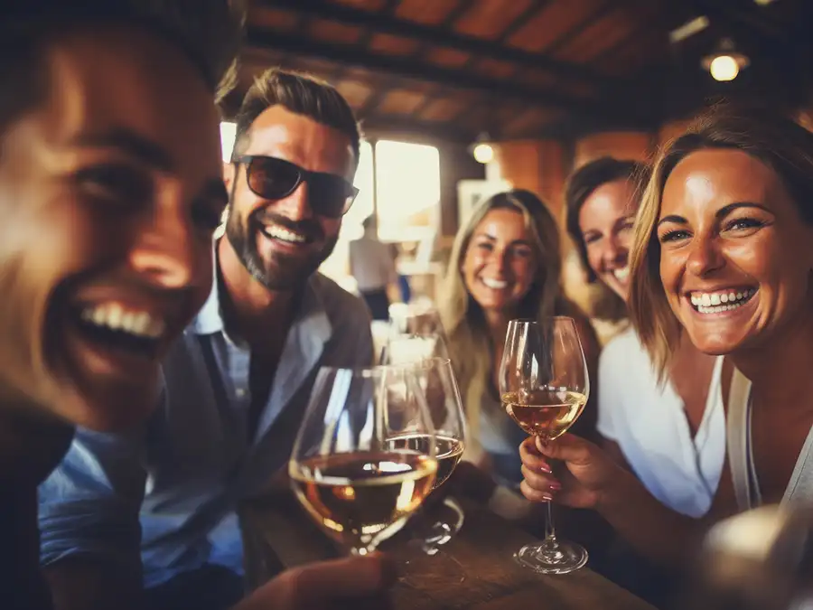 friends enjoying wineries and breweries experience
