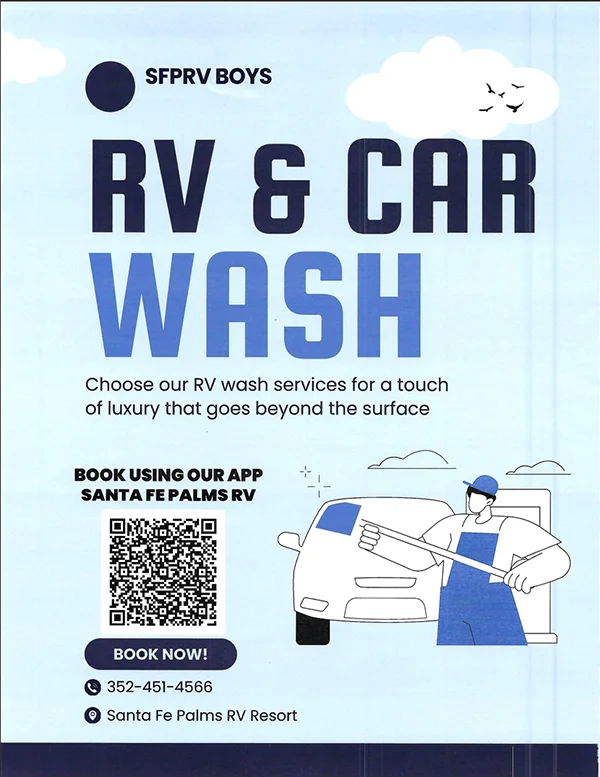 rv and car wash poster